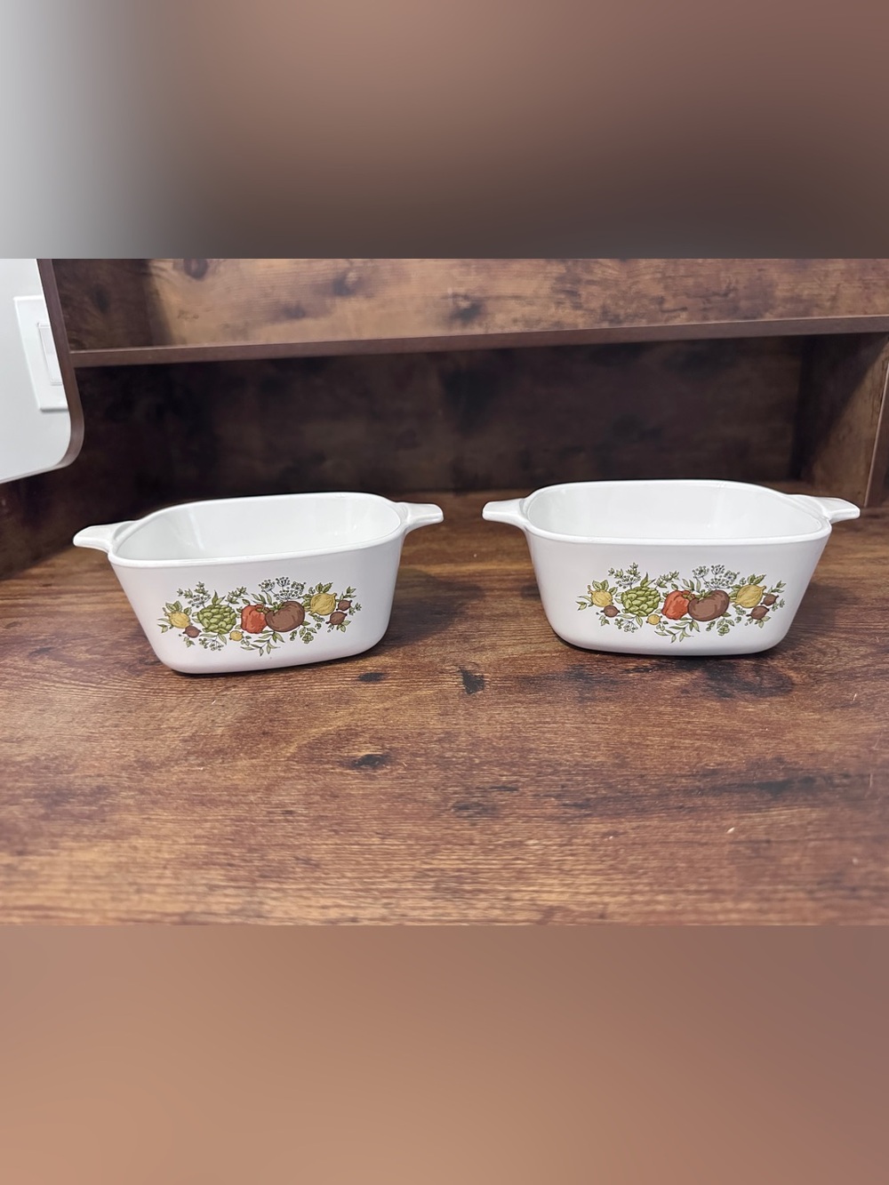 Vintage Corning Ware Spice of Life P-43-B (Pair, No Lids)